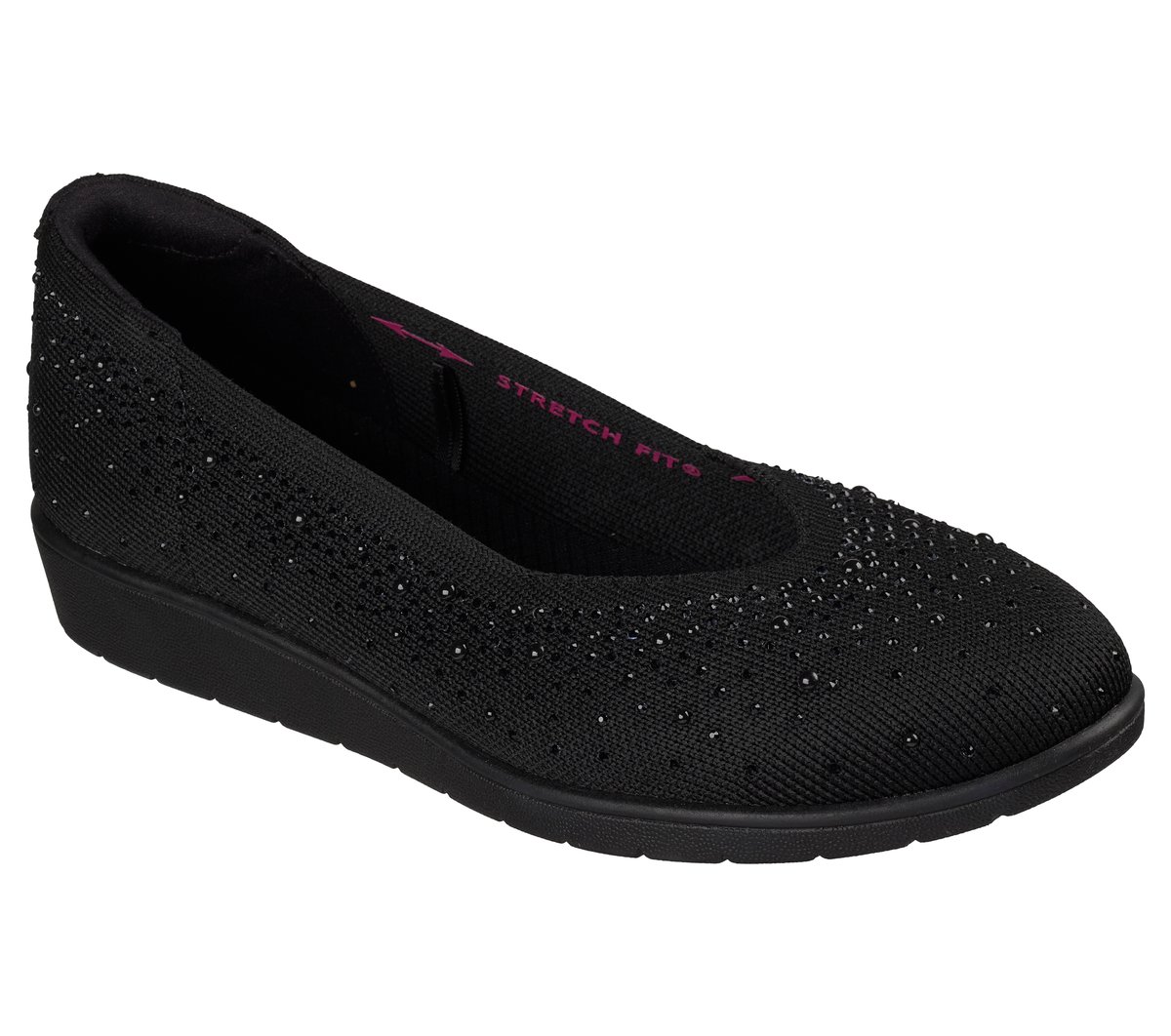 Cleo Flex Wedge - Shimmer Muse — BLACK