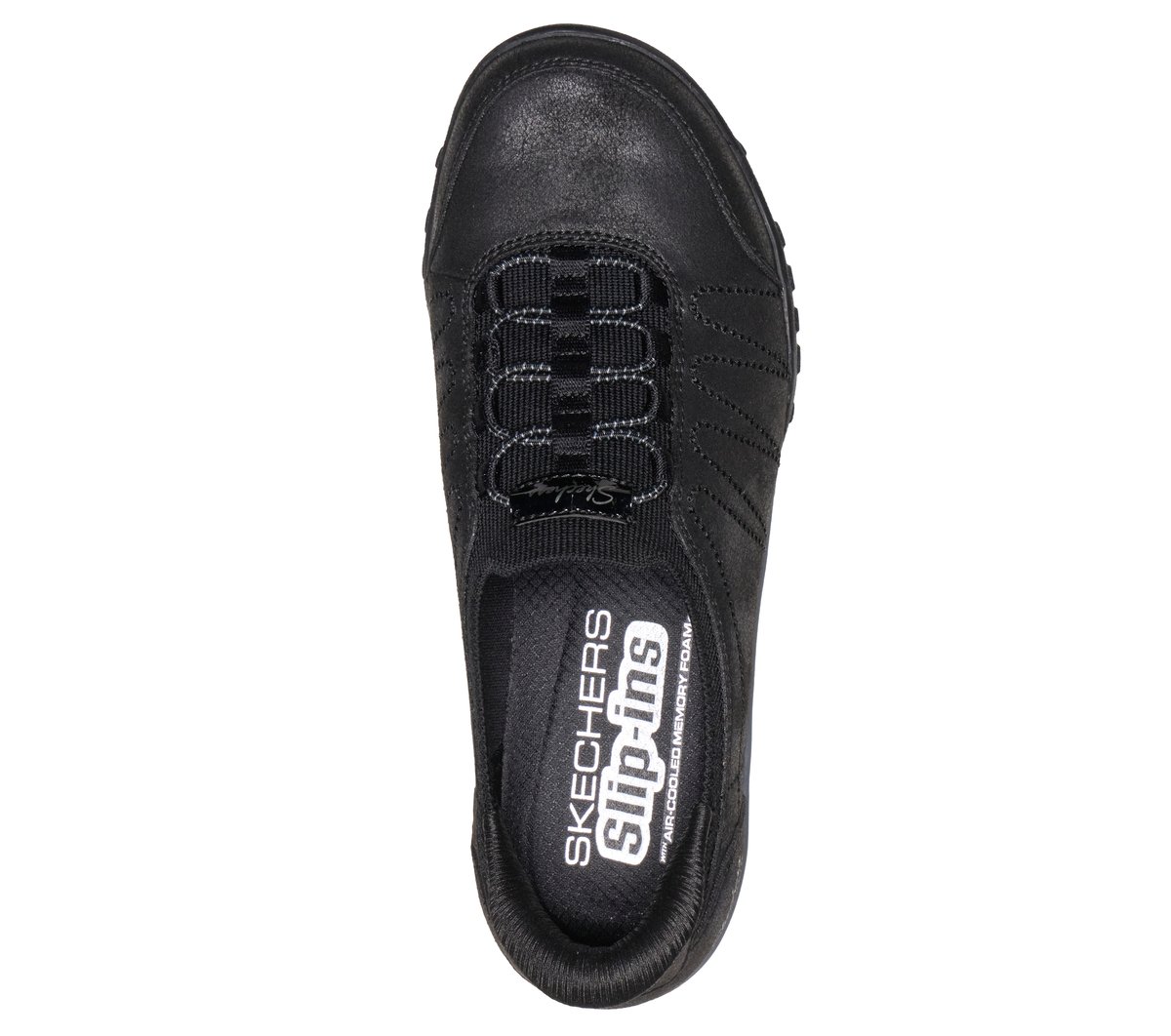 Skechers Slip-ins Relaxed Fit: Breathe-Easy - Authentic Charm — BLACK
