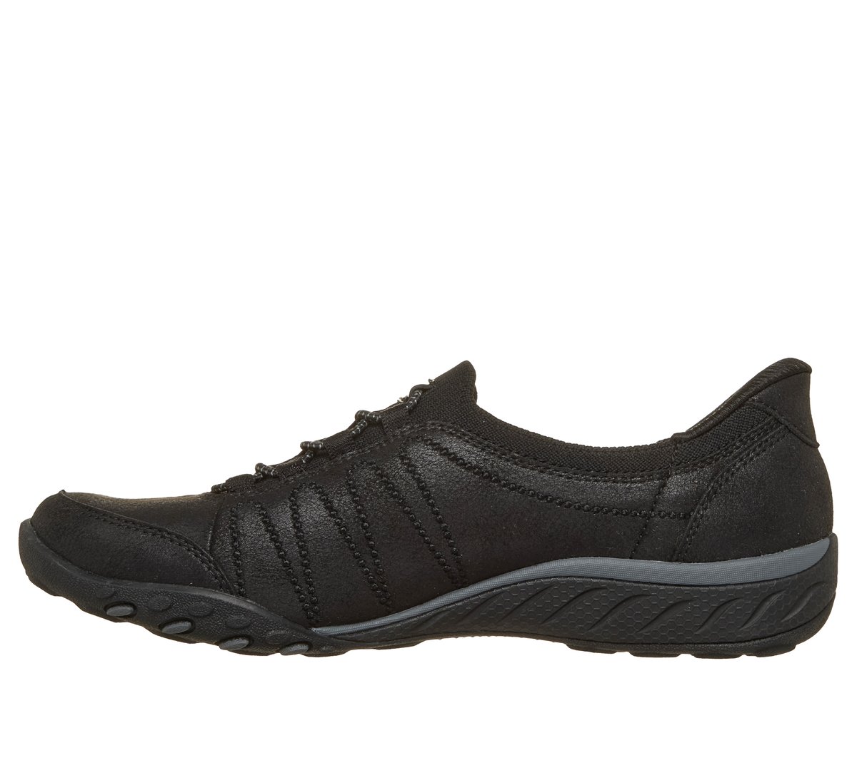 Skechers Slip-ins Relaxed Fit: Breathe-Easy - Authentic Charm — BLACK