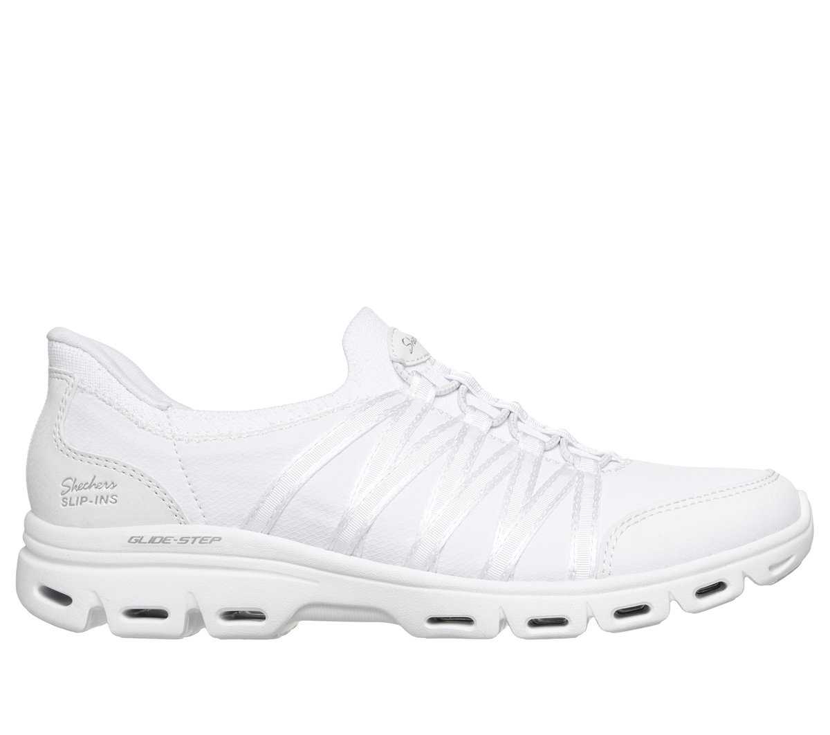 Skechers Slip-ins: Glide-Step Comfort - Steady Grace — WHITE