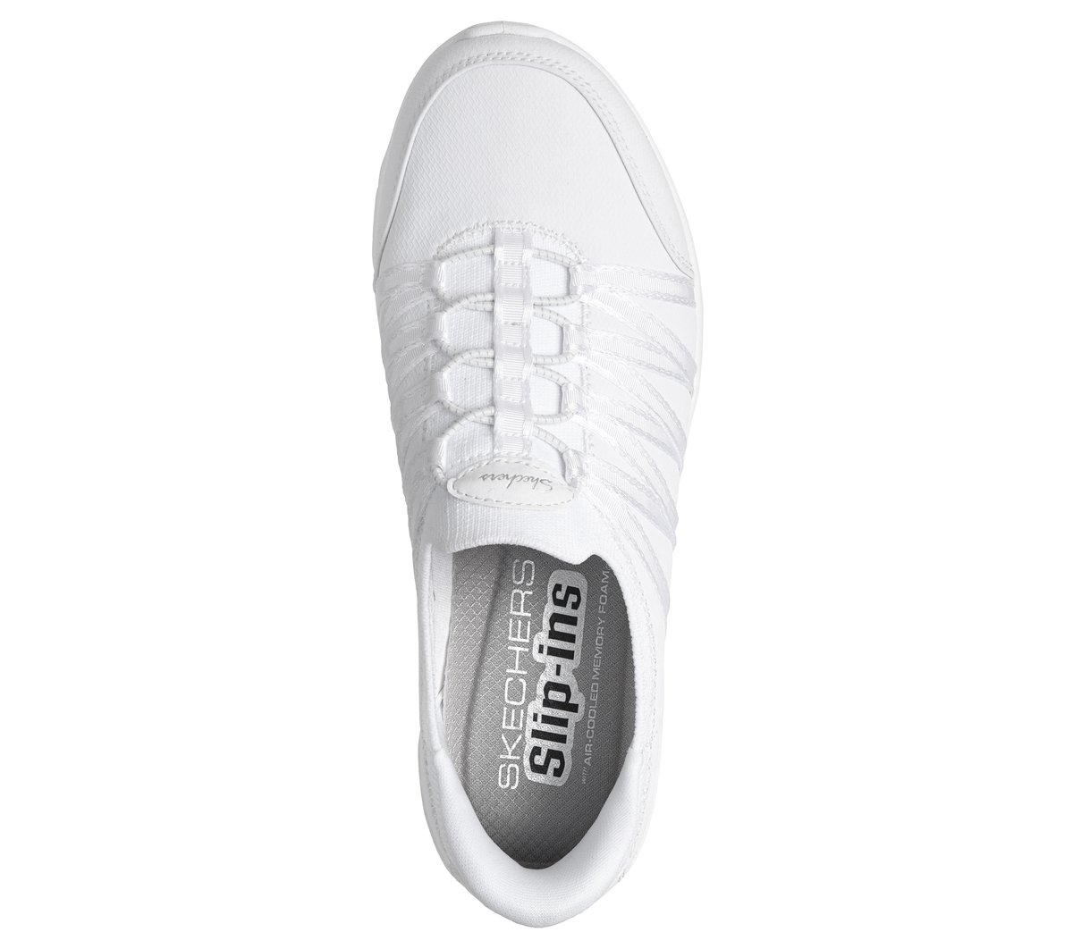 Skechers Slip-ins: Glide-Step Comfort - Steady Grace — WHITE