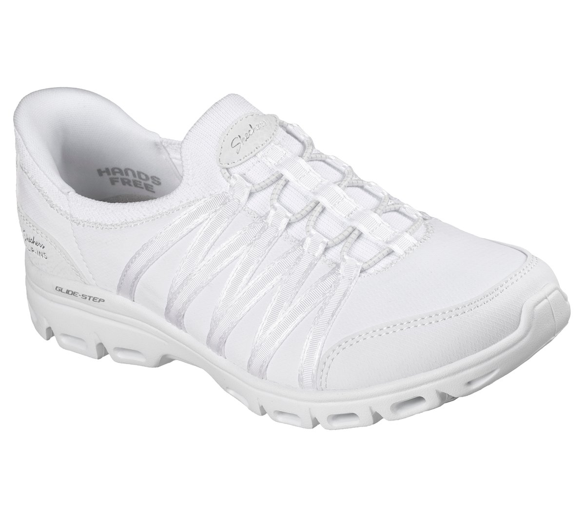 Skechers Slip-ins: Glide-Step Comfort - Steady Grace — WHITE