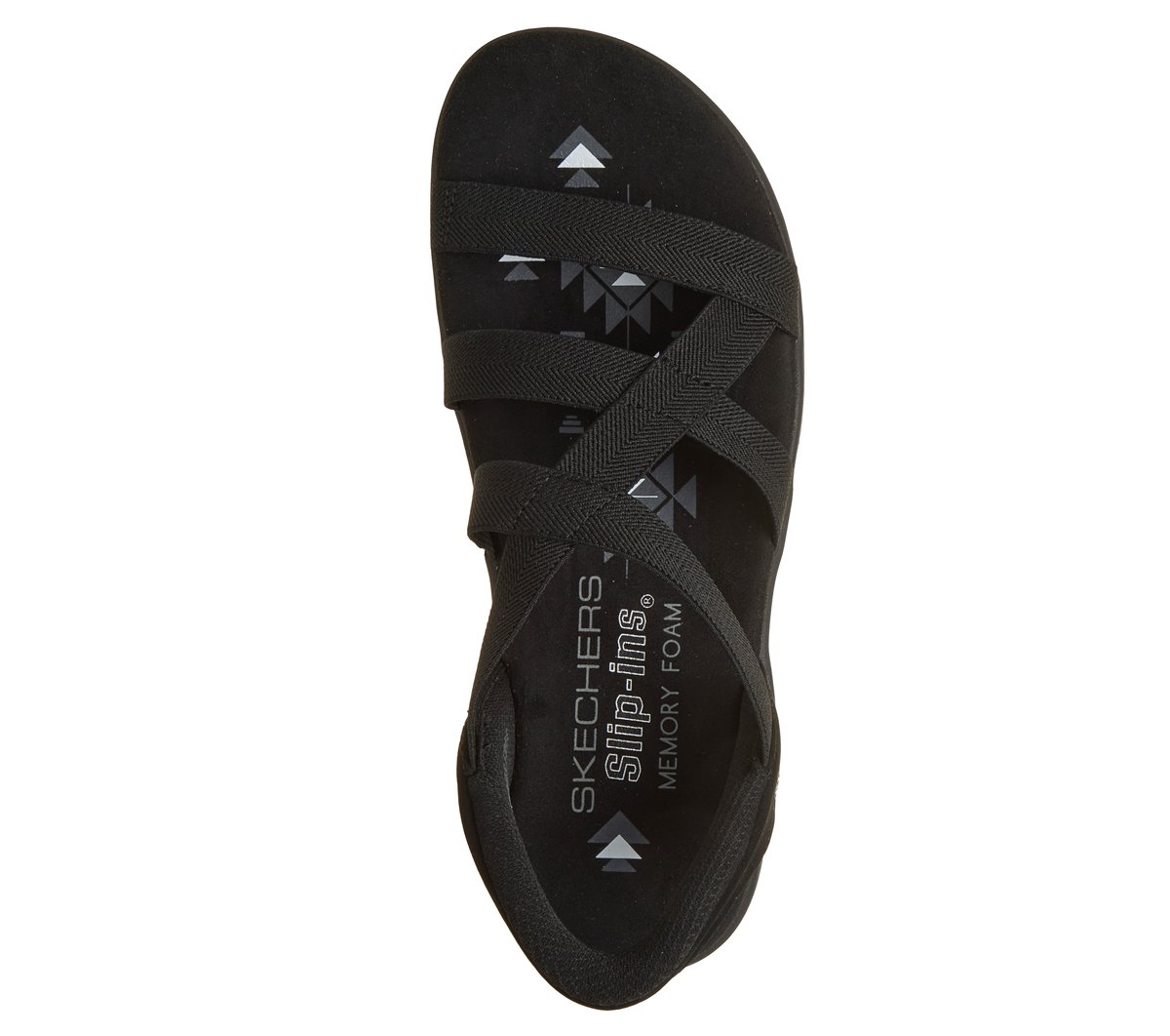 Skechers Slip-ins: Reggae Slim - Stretch Flex — BLACK