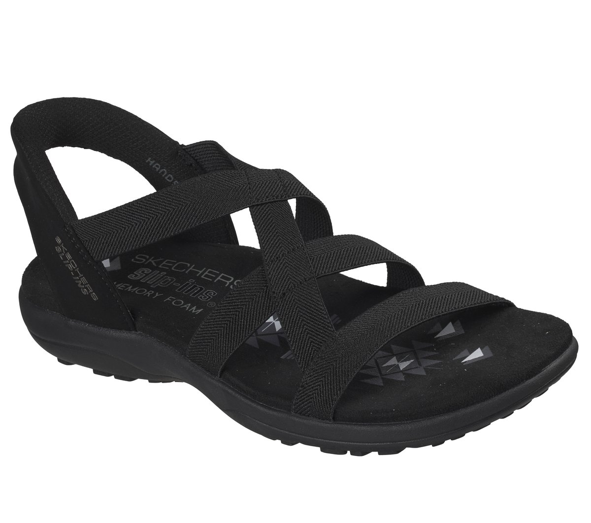 Skechers Slip-ins: Reggae Slim - Stretch Flex — BLACK