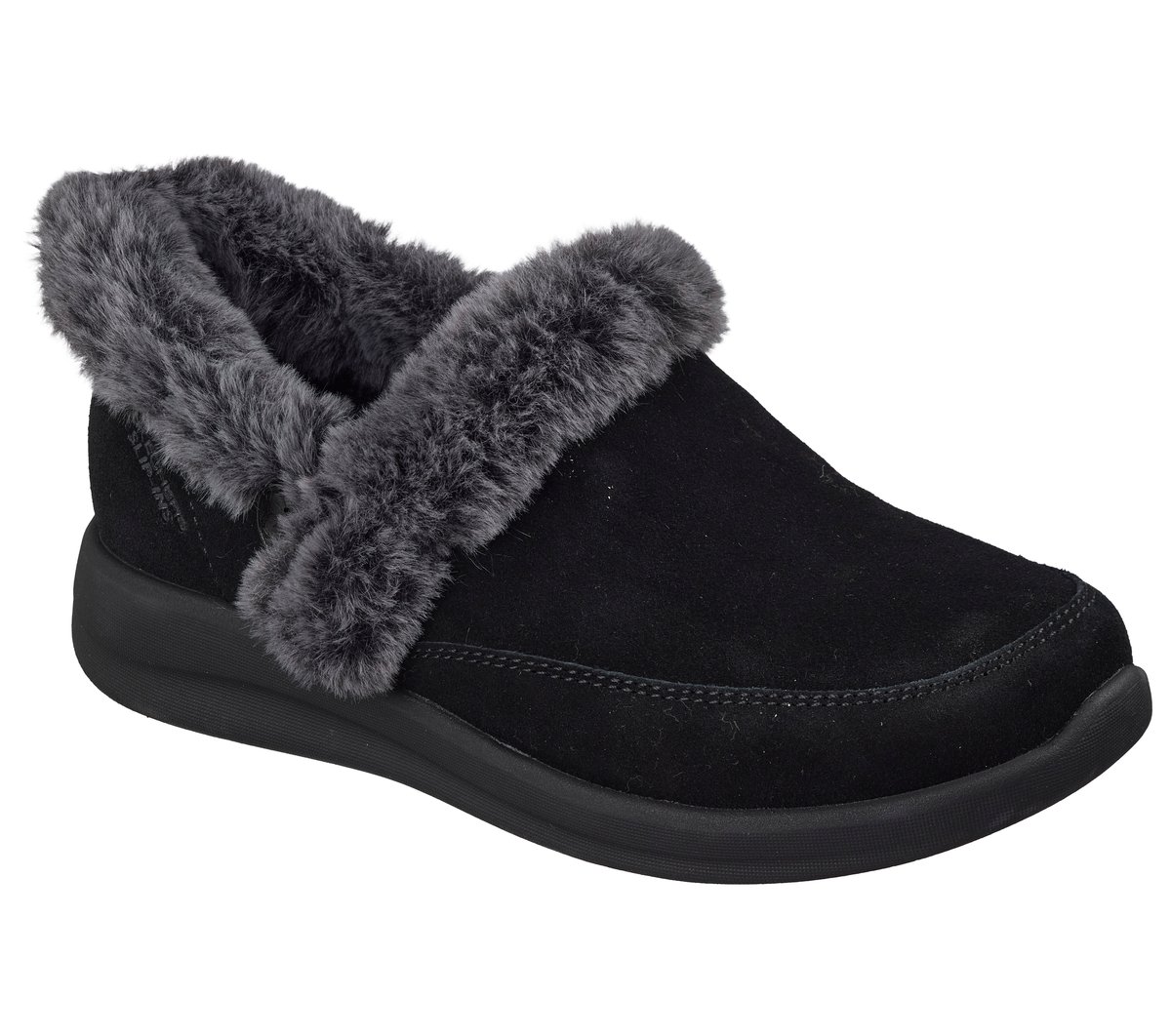 Skechers Slip-ins Relaxed Fit: Cozy Escape - Frosty Bliss — BLACK