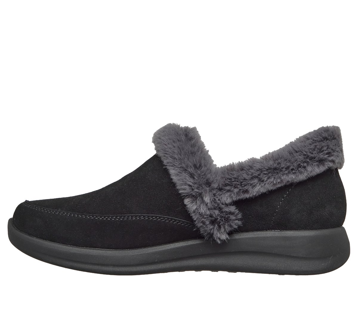 Skechers Slip-ins Relaxed Fit: Cozy Escape - Frosty Bliss — BLACK