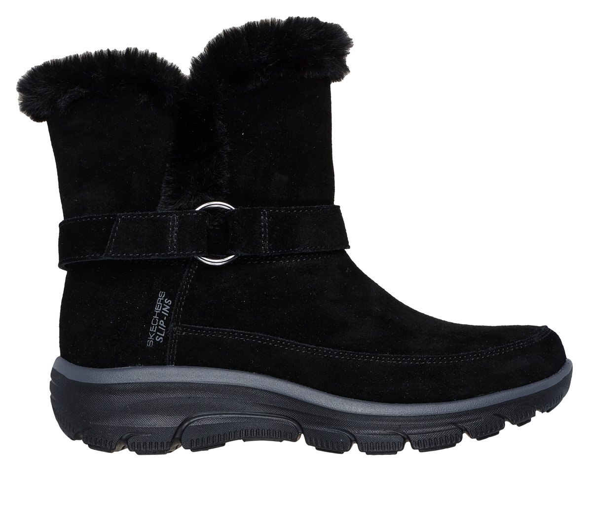 Skechers Slip-ins Relaxed Fit: Easy Going - Dreamers Luxe Vibes — BLACK