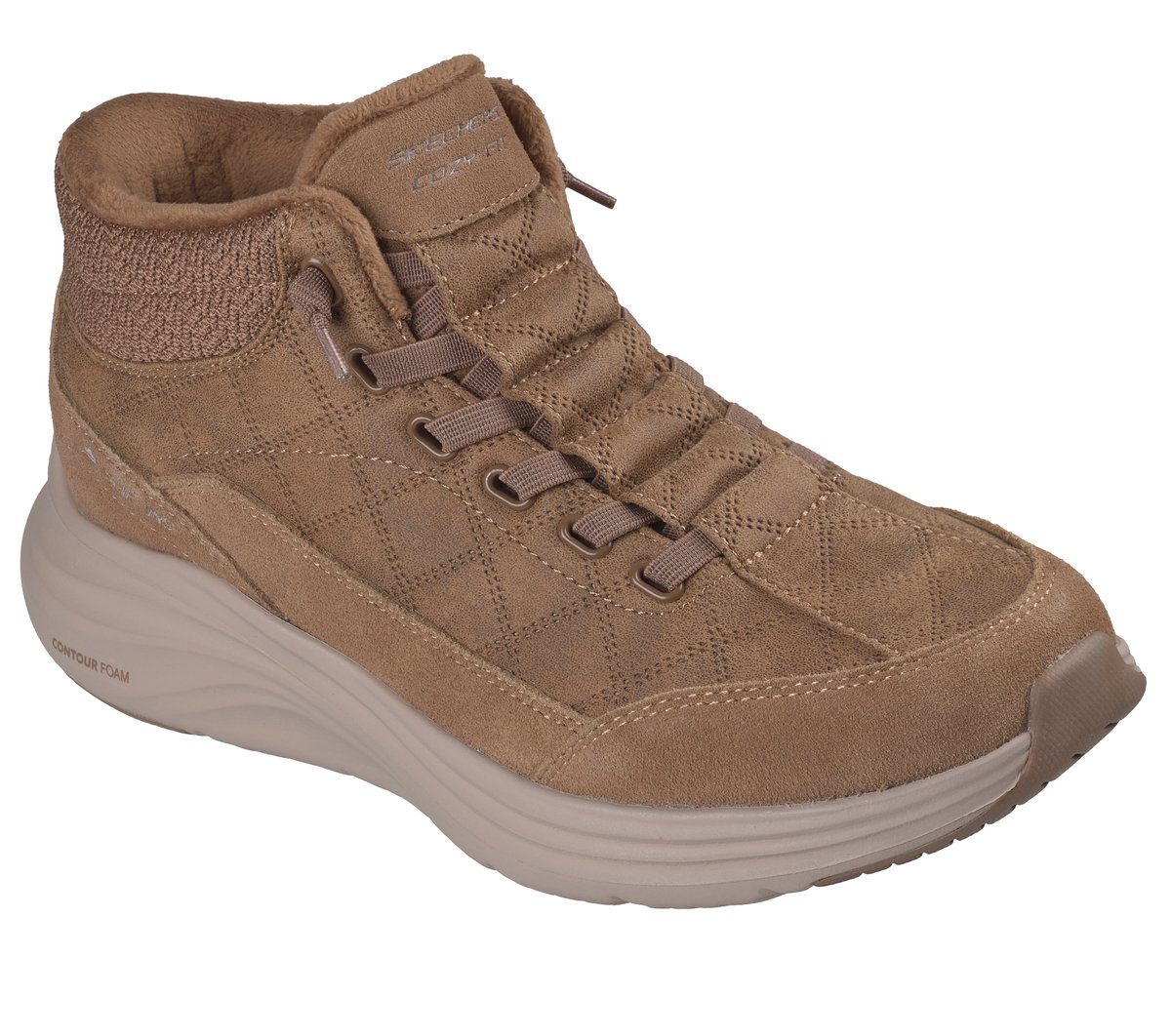 Skechers Slip-ins Relaxed Fit: Contour Foam Boot - Cozy Fit Drift — CHESTNUT