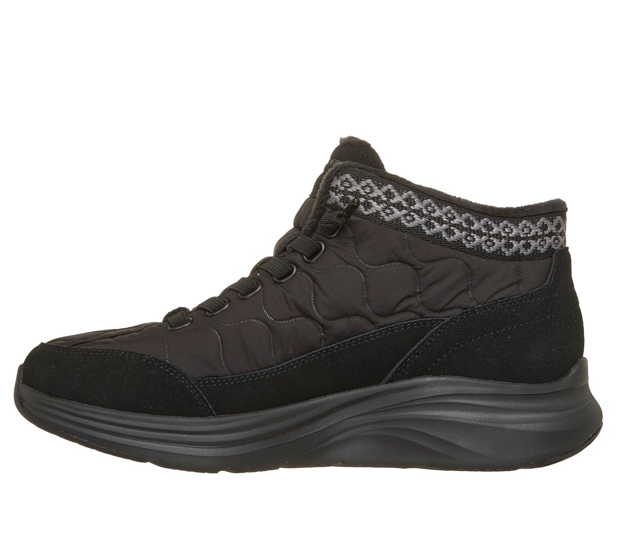 Skechers Slip-ins Relaxed Fit: Contour Foam Boot - Cozy Fit Serene — BLACK