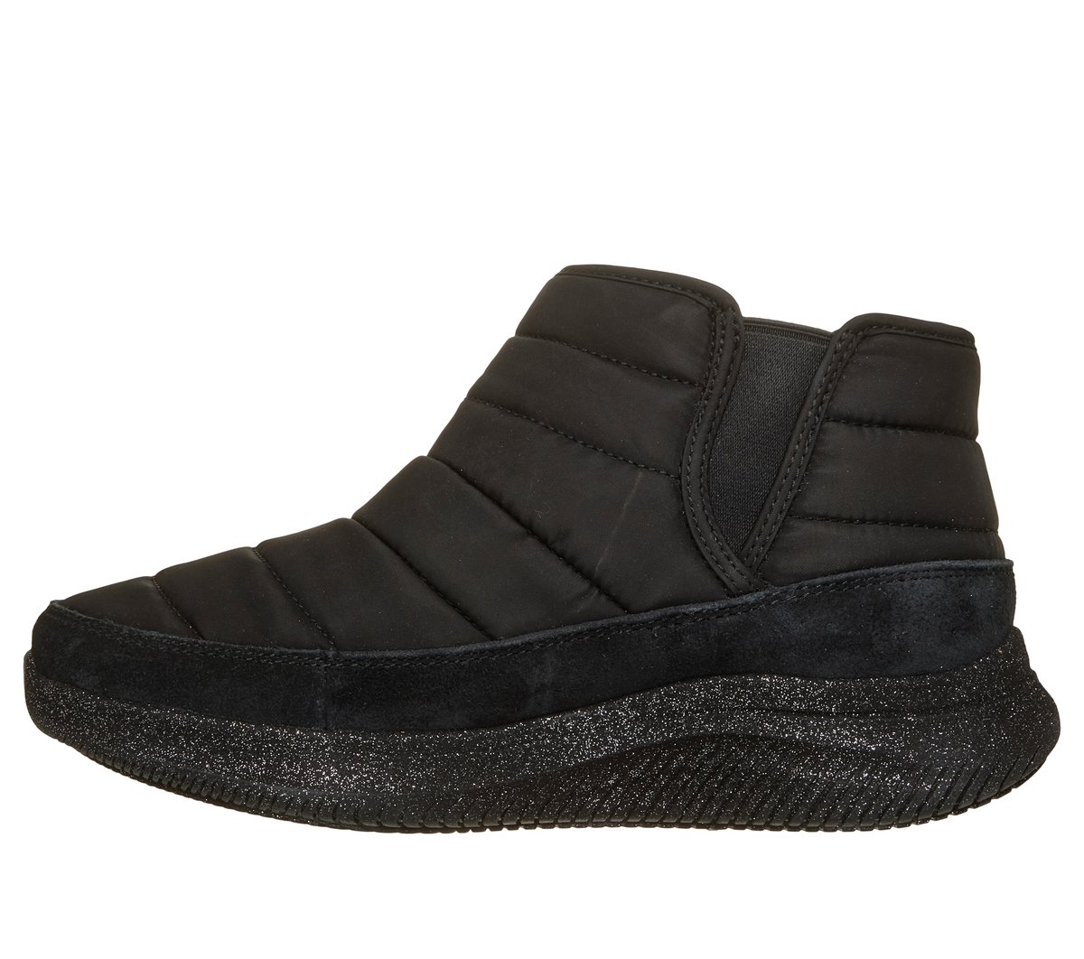 Skechers Slip-ins Relaxed Fit: Ultra Flex 4.0 Boot - Cozy Chic — BLACK
