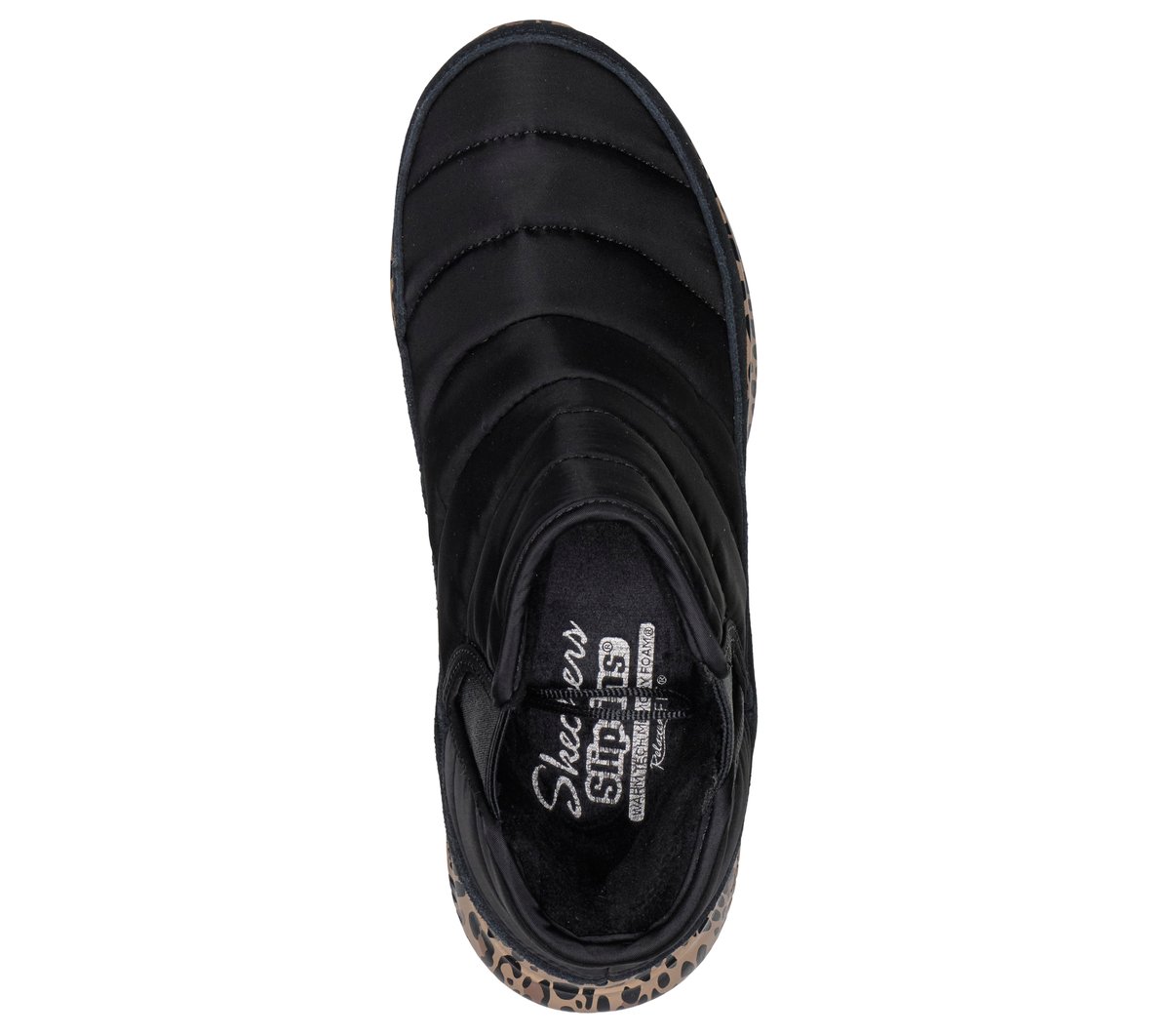 Skechers Slip-ins Relaxed Fit: Ultra Flex 4.0 Boot - Cozy Chic — BLACK / LEOPARD