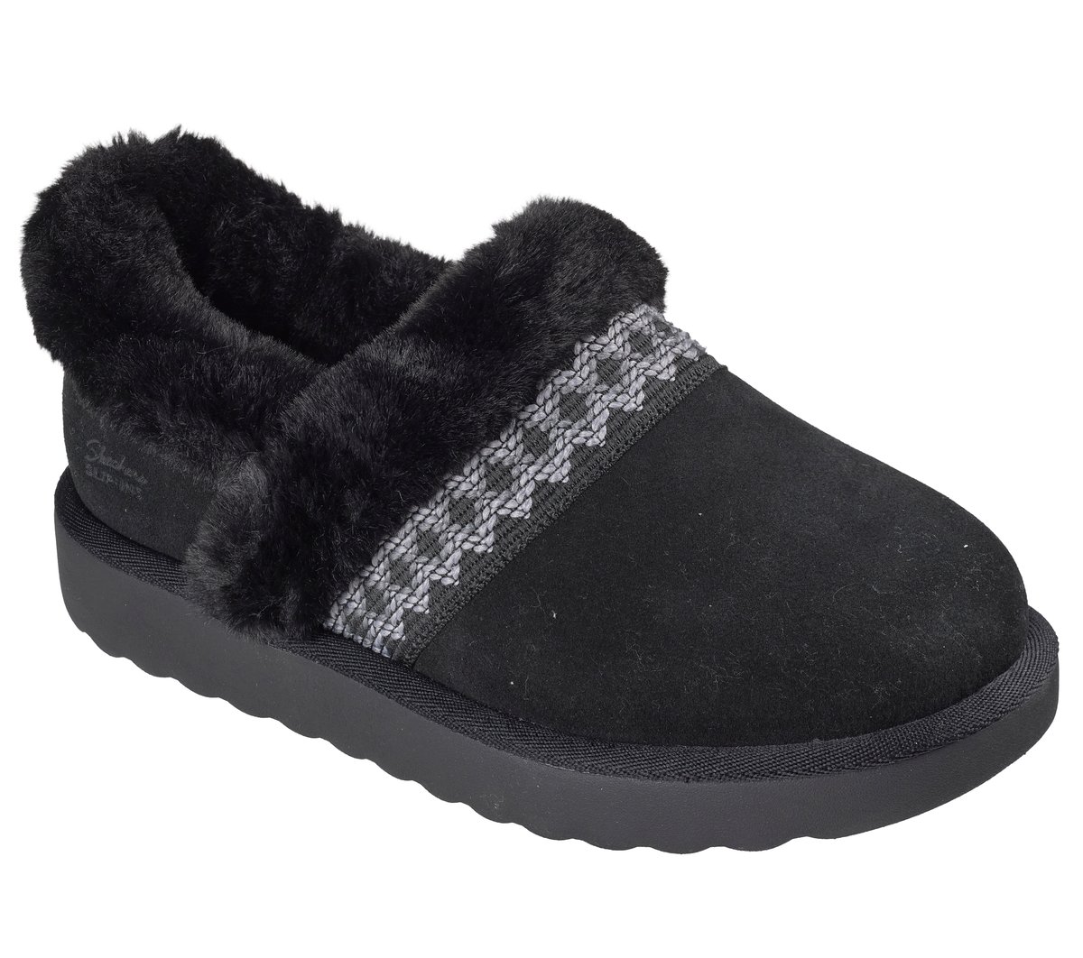 Skechers Slip-ins Relaxed Fit: Cozy Chateau - Soft Lounge — BLACK