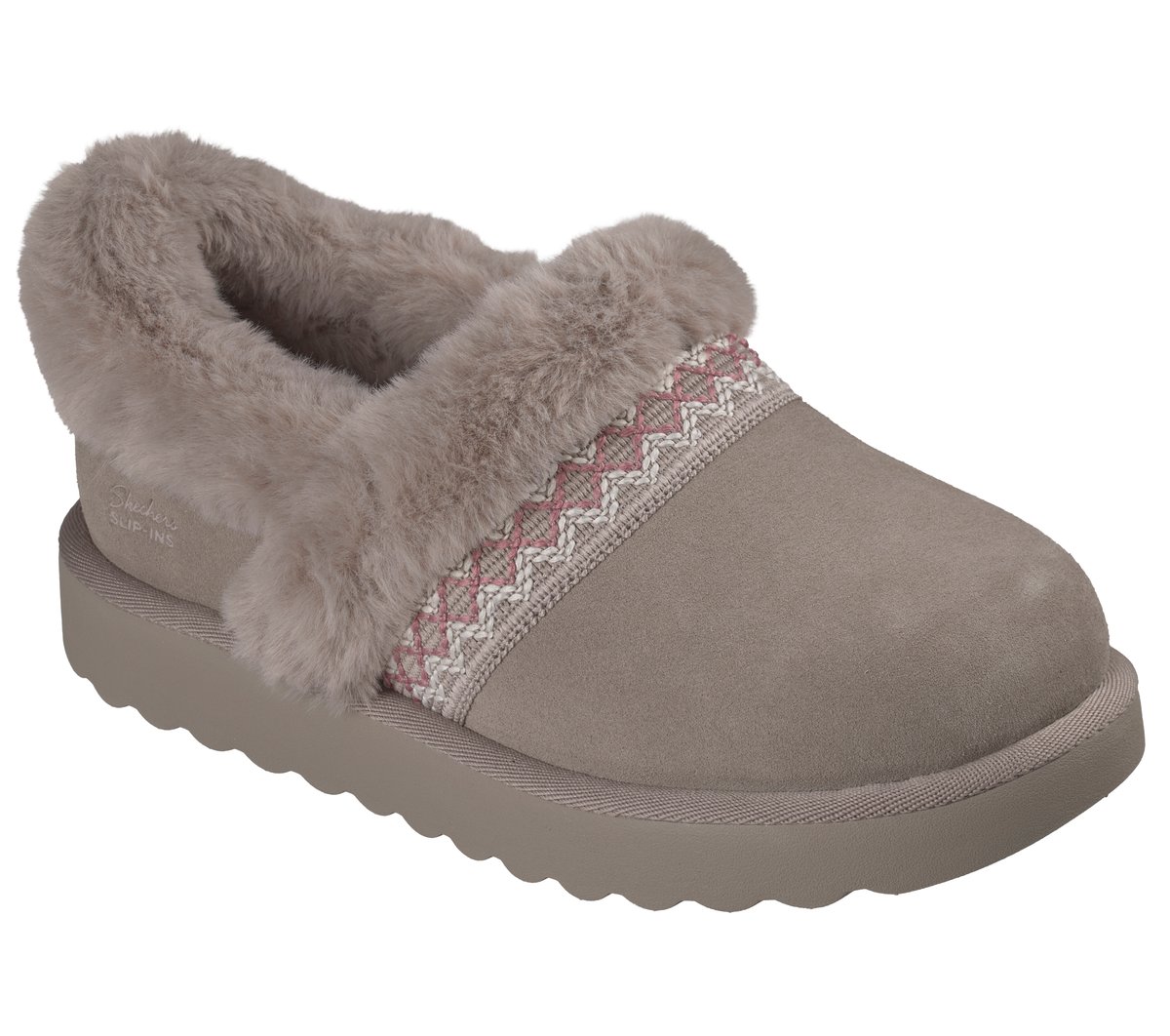Skechers Slip-ins Relaxed Fit: Cozy Chateau - Soft Lounge — DARK TAUPE