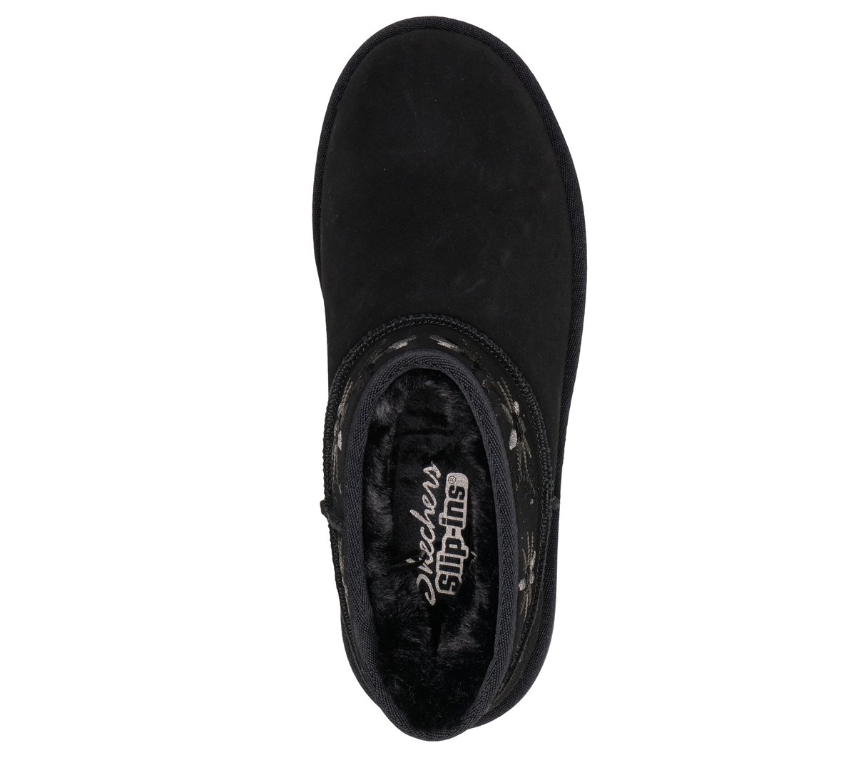 Skechers Slip-ins Relaxed Fit: Cozy Chateau - Cozy Mini Blossom — BLACK