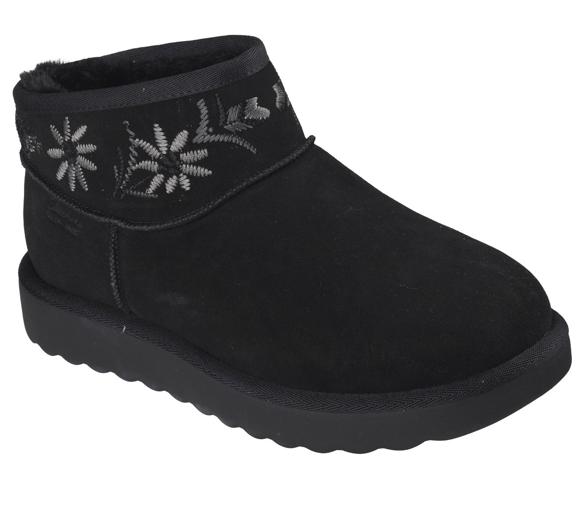 Skechers Slip-ins Relaxed Fit: Cozy Chateau - Cozy Mini Blossom — BLACK