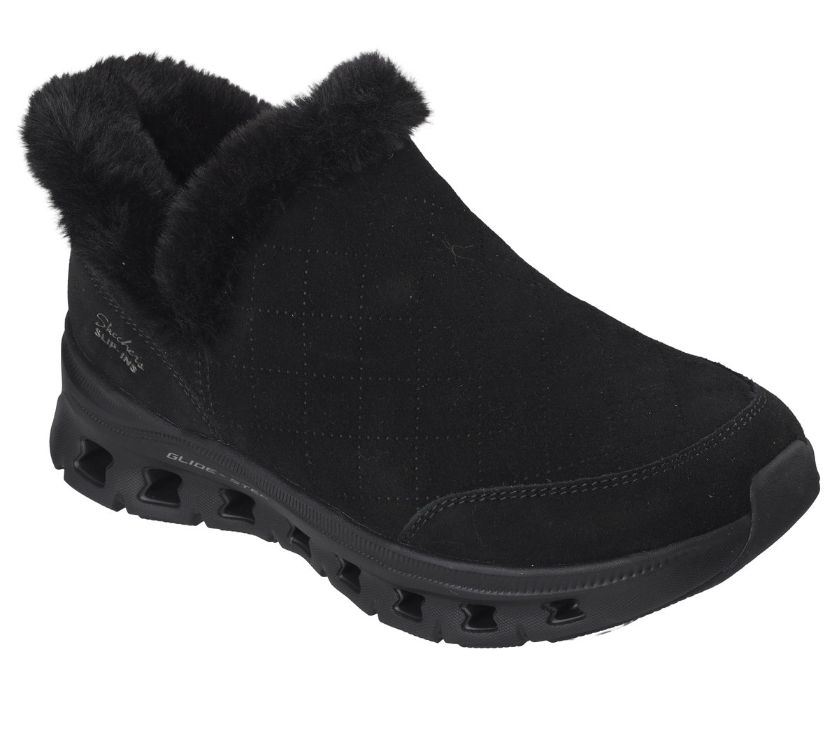 Skechers Slip-ins Relaxed Fit: Glide-Step Pro Boot - Warm Snuggles — BLACK