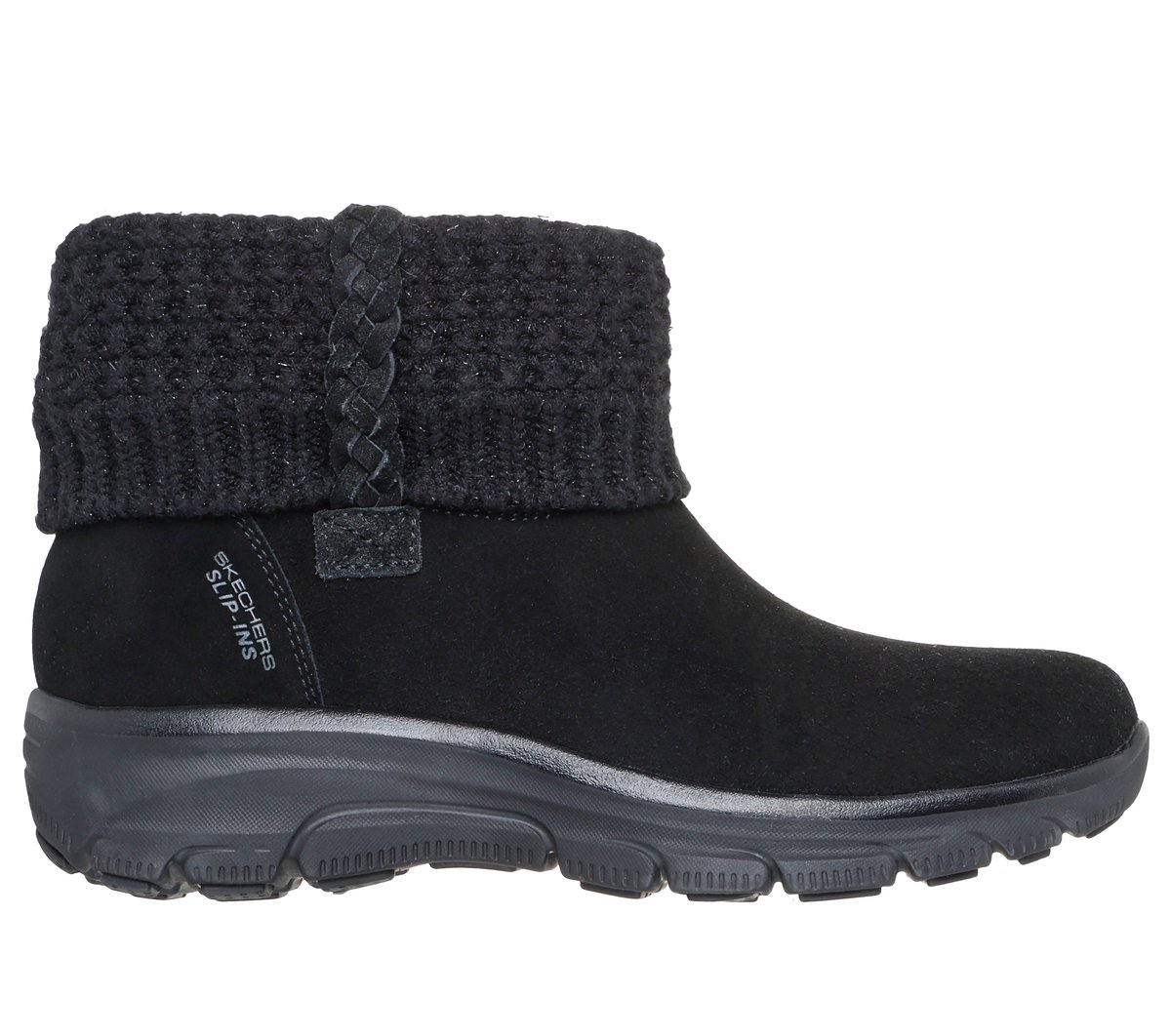 Skechers Slip-ins Relaxed Fit: Easy Going - Cozy Lovin' — BLACK