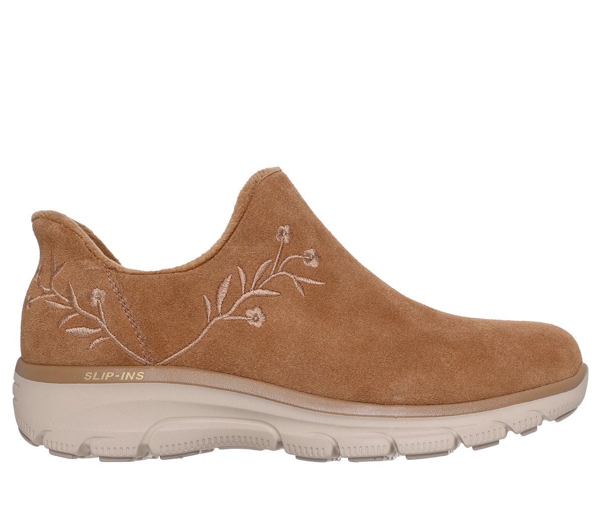 Skechers Slip-ins Relaxed Fit: Easy Going - Floral Moment — CHESTNUT