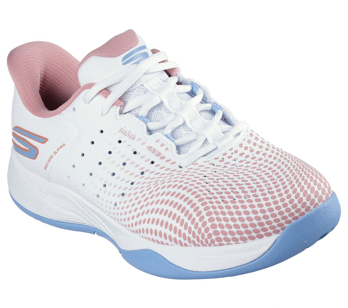 Skechers Slip-ins Relaxed Fit: Viper Court Reload — WHITE / LIGHT BLUE
