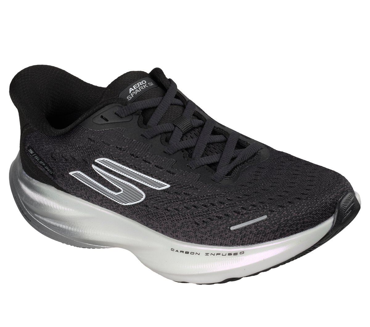 Skechers Slip-ins: Aero Spark — BLACK / SILVER
