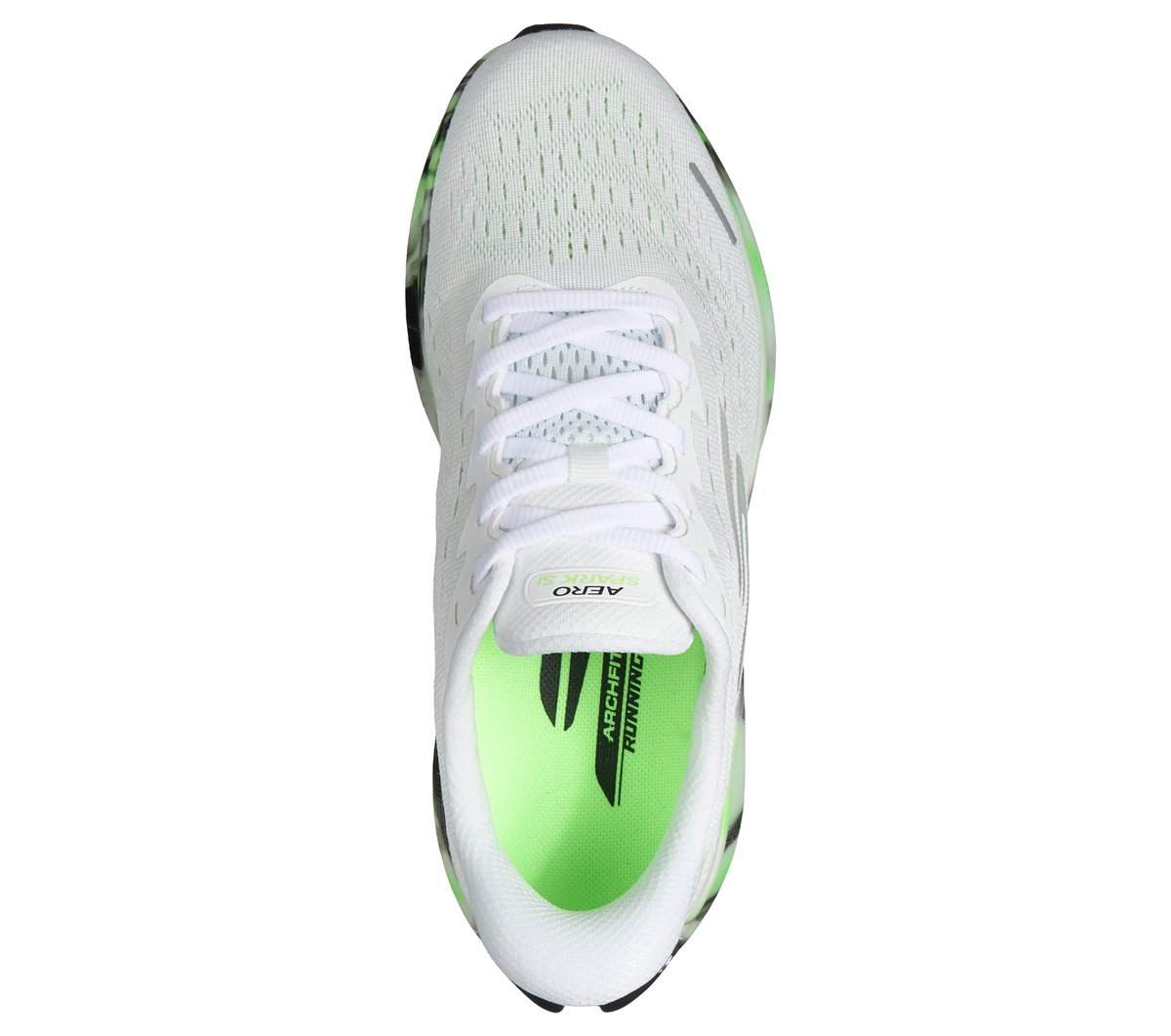 Skechers Slip-ins: Aero Spark - Glow in the Dark — WHITE / GREEN