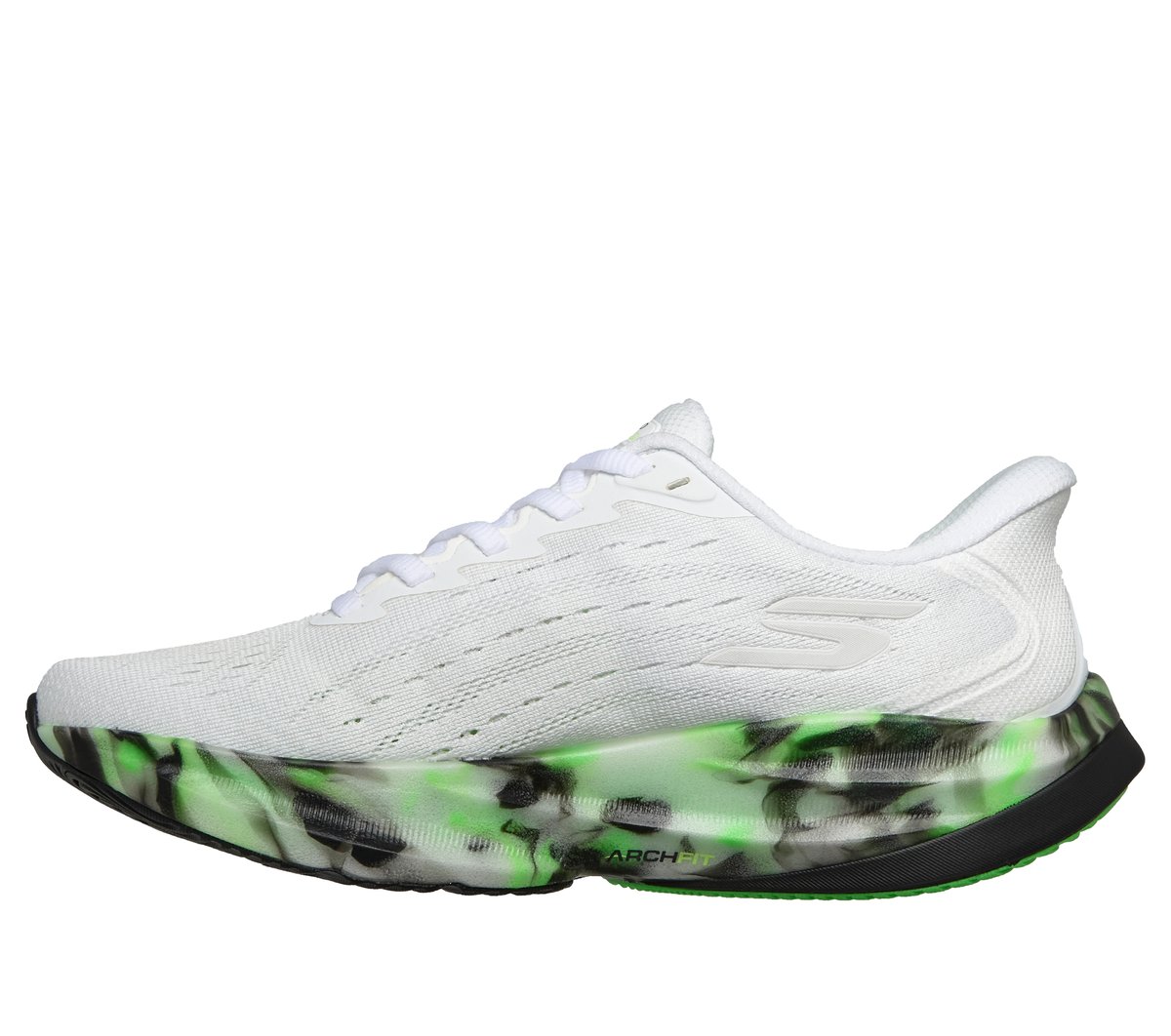 Skechers Slip-ins: Aero Spark - Glow in the Dark — WHITE / GREEN
