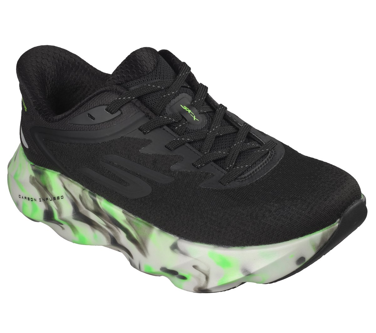 Skechers Slip-ins: Aero Burst - Glow in the Dark — BLACK / GREEN