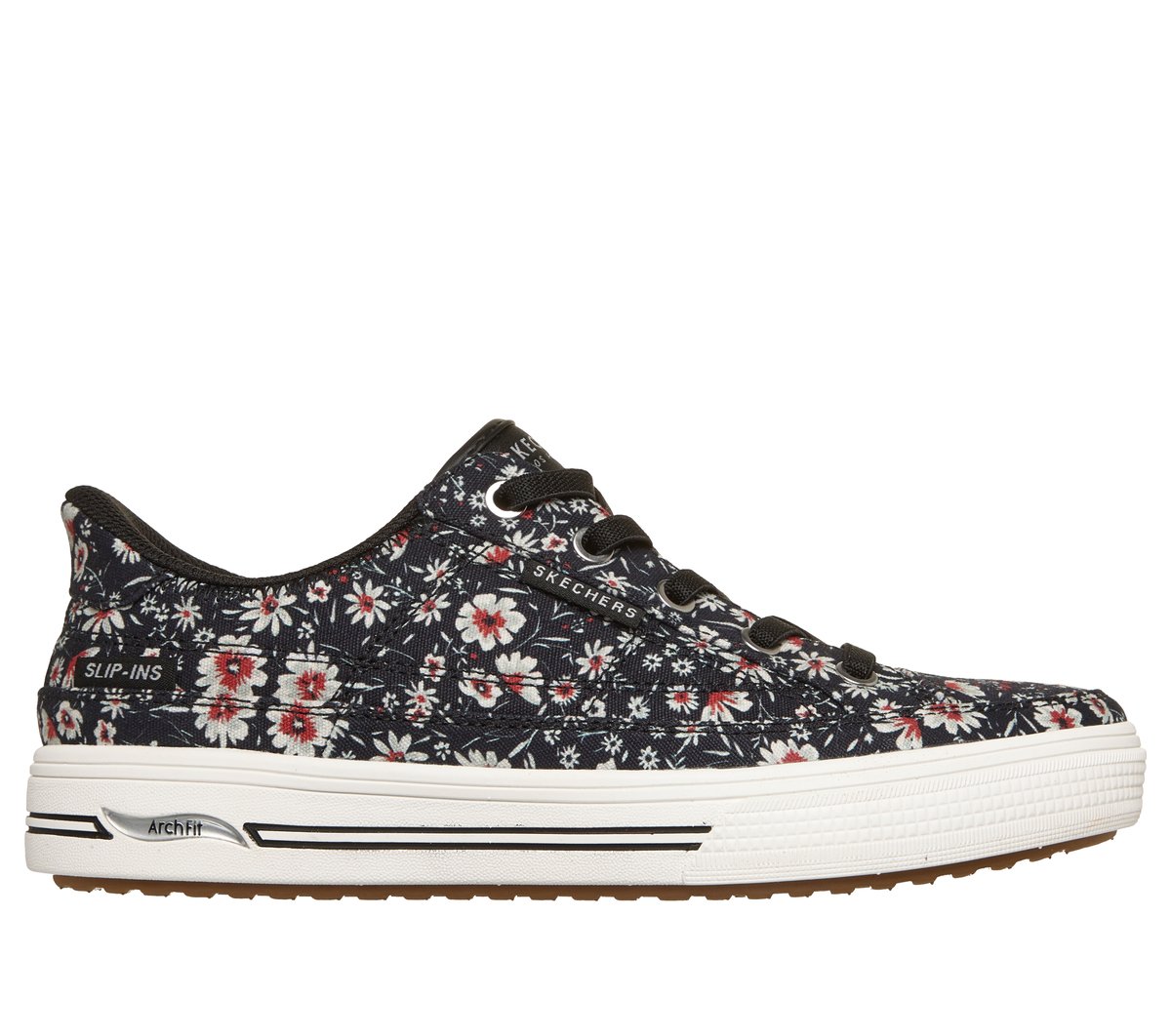 Skechers Slip-ins: Arch Fit Arcade - Wild Nite — BLACK / RED