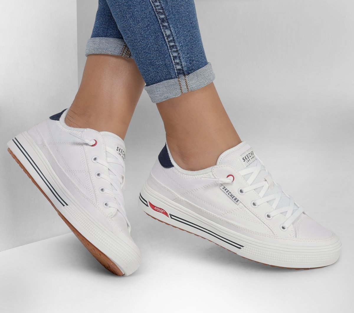 Arch Fit Arcade - Arcata — WHITE / NAVY