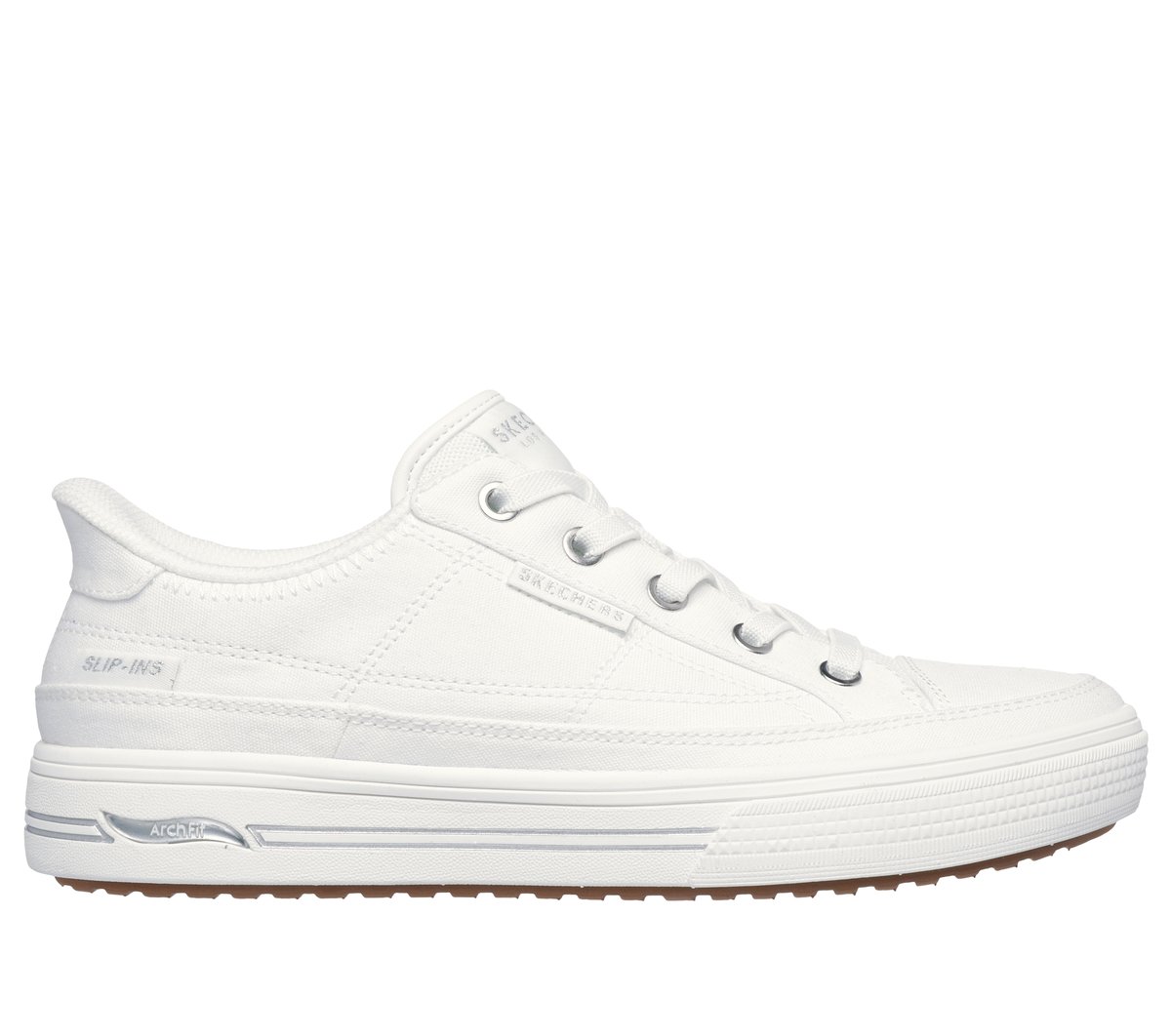Skechers Slip-ins: Arch Fit Arcade - See Ya There — WHITE