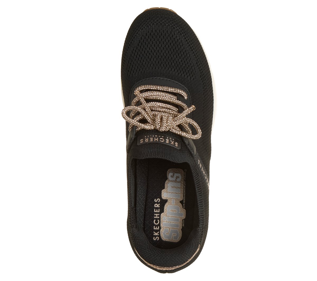 Skechers Slip-ins: Uno Wedge - Knitted Up — BLACK