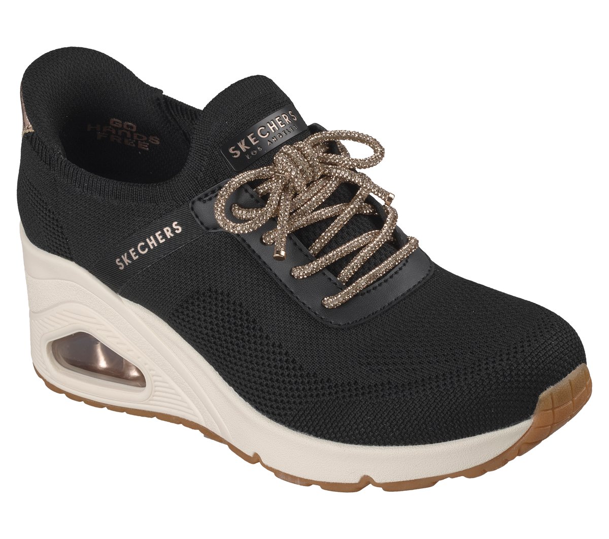 Skechers Slip-ins: Uno Wedge - Knitted Up — BLACK