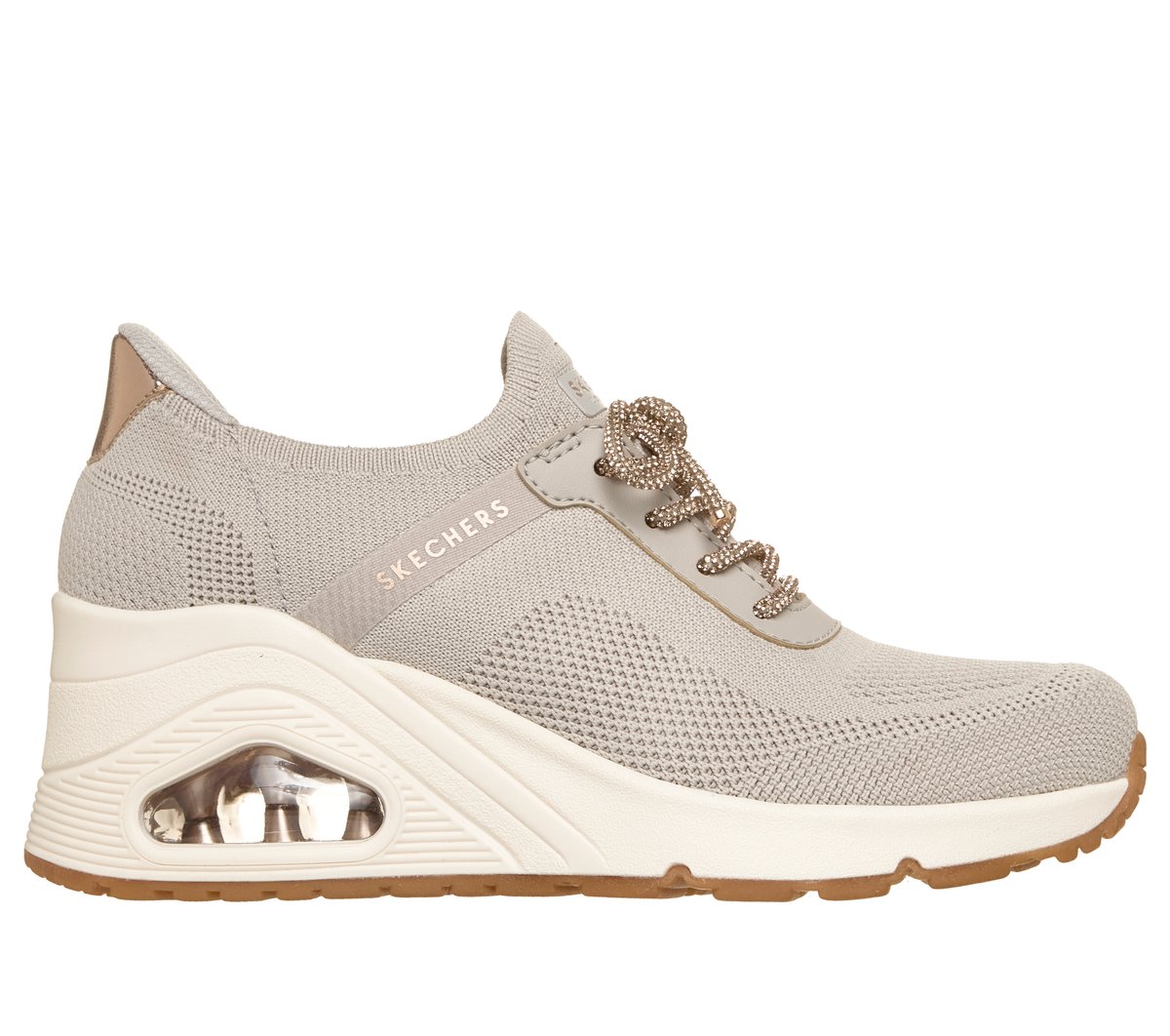 Skechers Slip-ins: Uno Wedge - Knitted Up — TAUPE