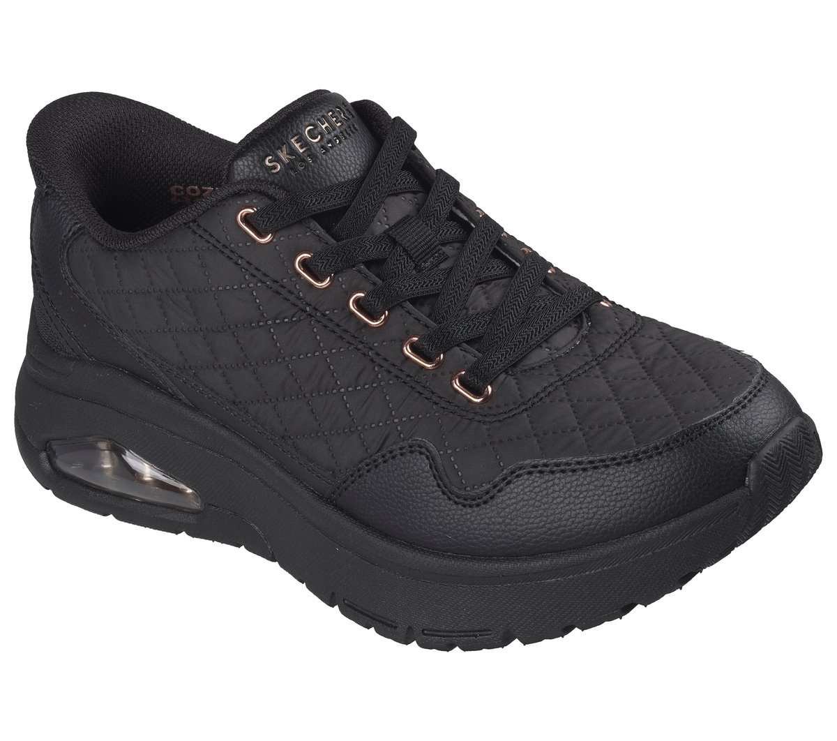 Skechers Slip-ins: UNO Flex - Cozy Fit On Air — BLACK
