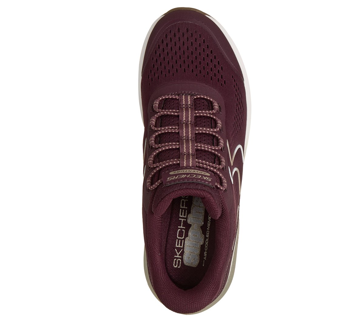 Skechers Slip-ins: Glide-Step Sole — BURGUNDY / GOLD