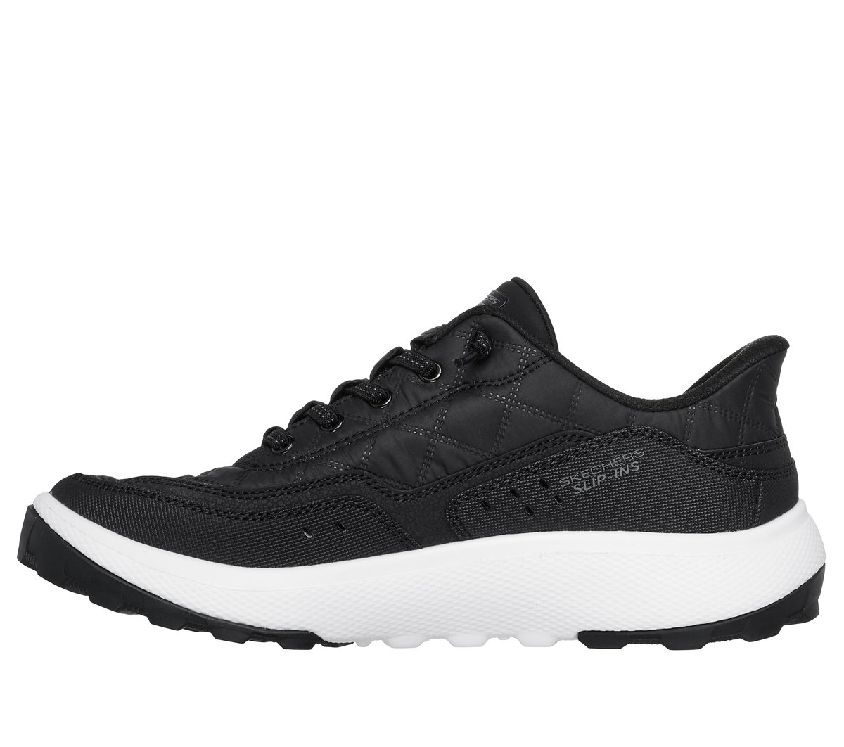 Skechers Slip-ins Relaxed Fit: Urban Explore - Cozy Fit — BLACK / WHITE