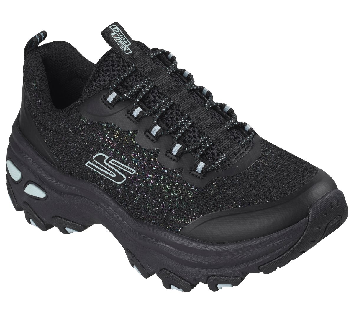 D'Lite Max - Disco Slip — BLACK / AQUA