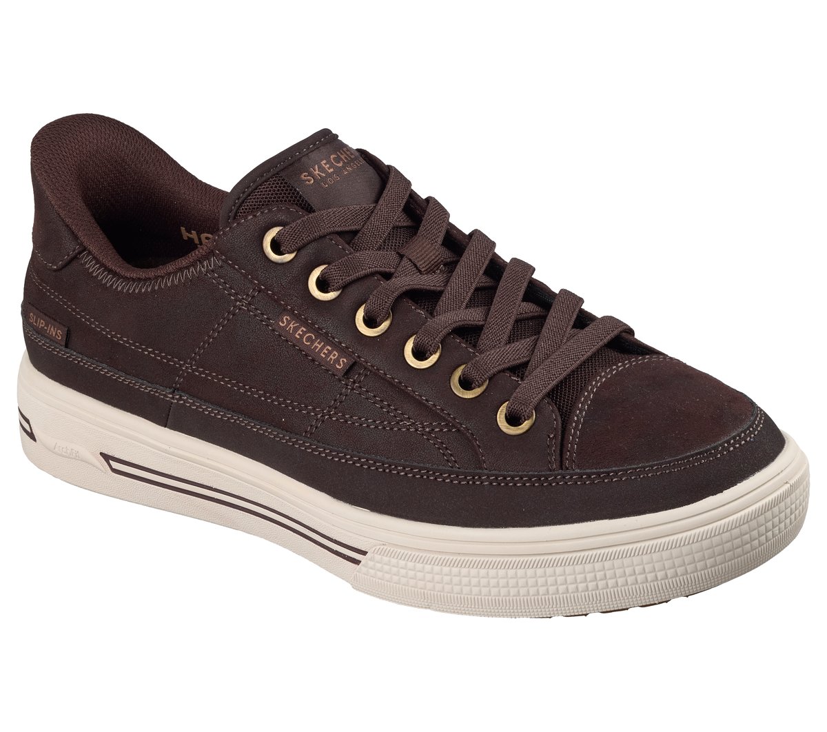 Skechers Slip-ins: Arch Fit Arcade - Join Ya There — CHOCOLATE