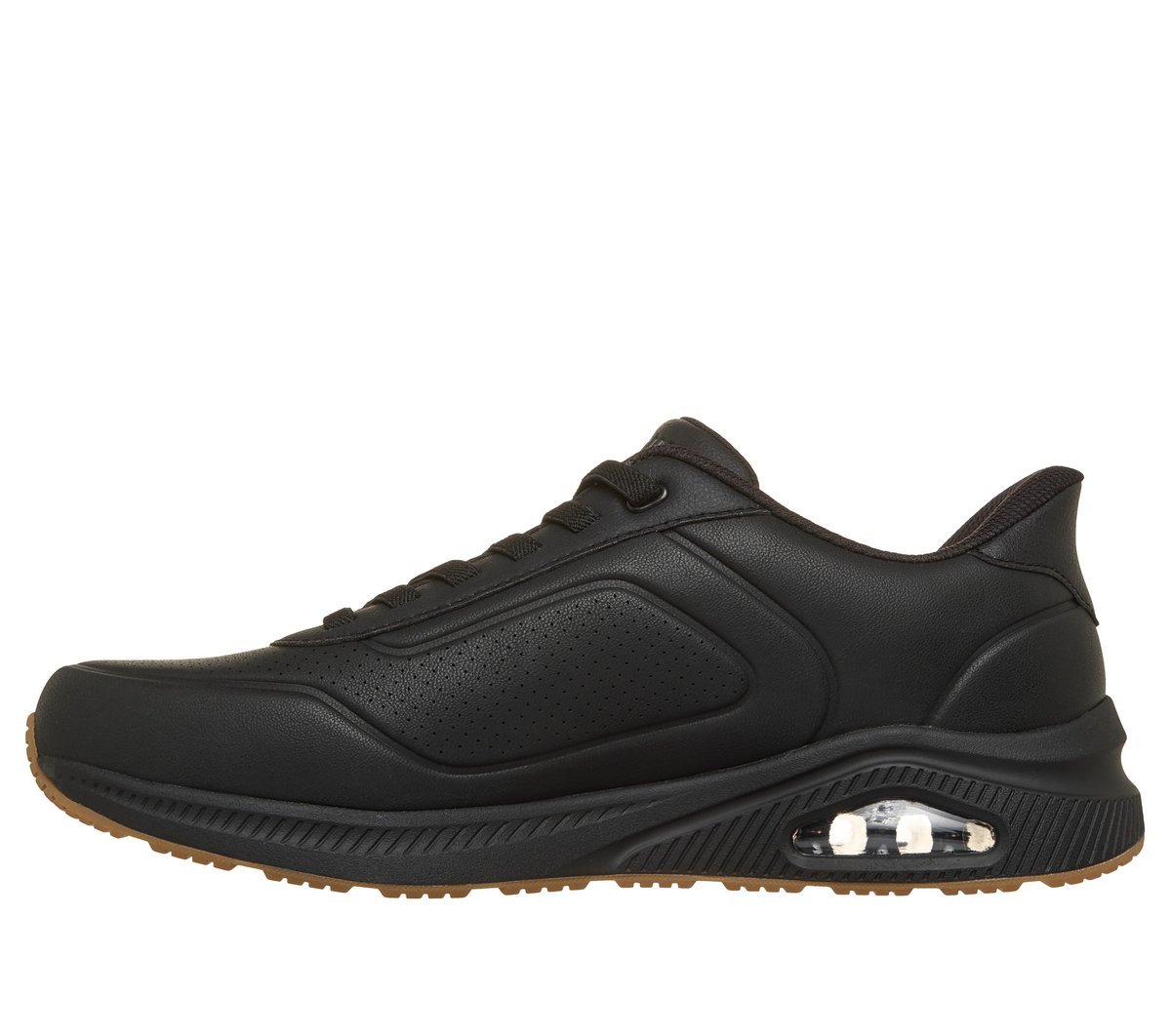 Skechers Slip-ins Relaxed Fit: Arch Fit UNO - Relaxing On Air — BLACK