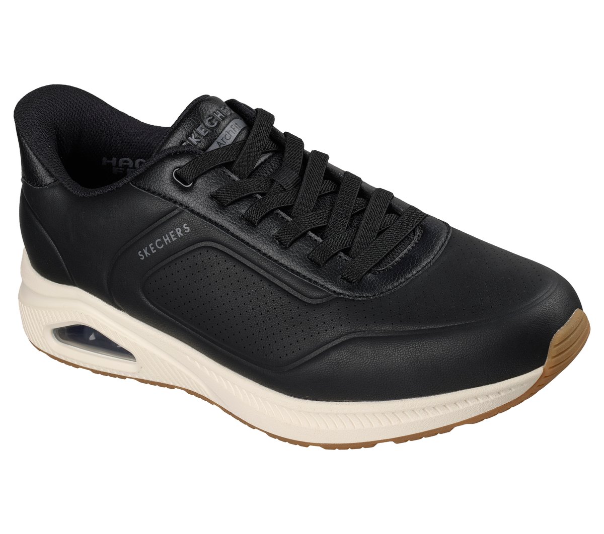 Skechers Slip-ins Relaxed Fit: Arch Fit UNO - Relaxing On Air — BLACK