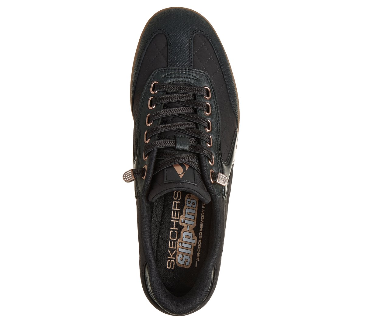 Skechers Slip-ins: Hotshot - Cozy Fit Grand Glow — BLACK / ROSE GOLD