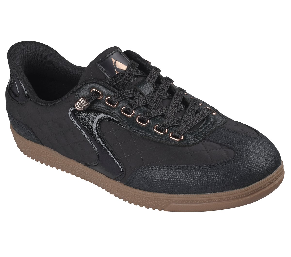 Skechers Slip-ins: Hotshot - Cozy Fit Grand Glow — BLACK / ROSE GOLD