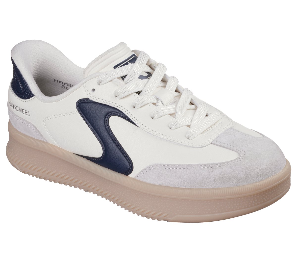 Skechers Slip-ins: Hotshot HI - Lifted Luxe — OFF WHITE / NAVY