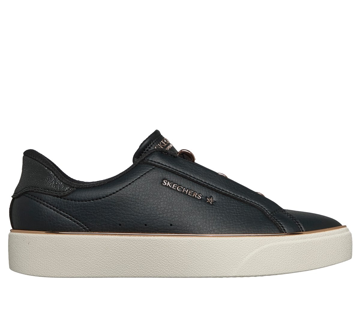 Skechers Slip-ins: Belmont - Refined Ease — BLACK / ROSE GOLD