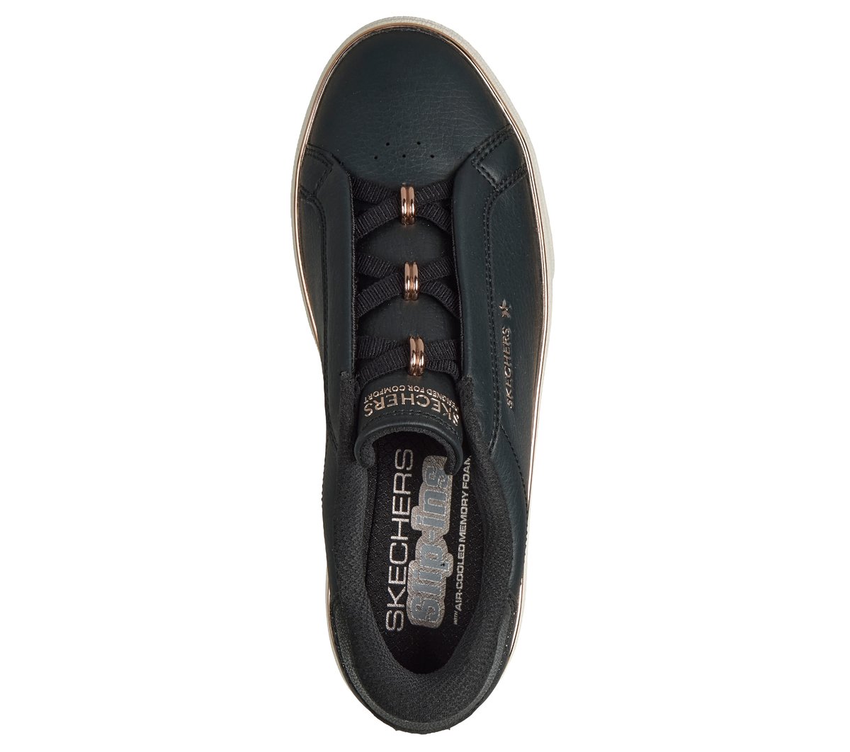 Skechers Slip-ins: Belmont - Refined Ease — BLACK / ROSE GOLD