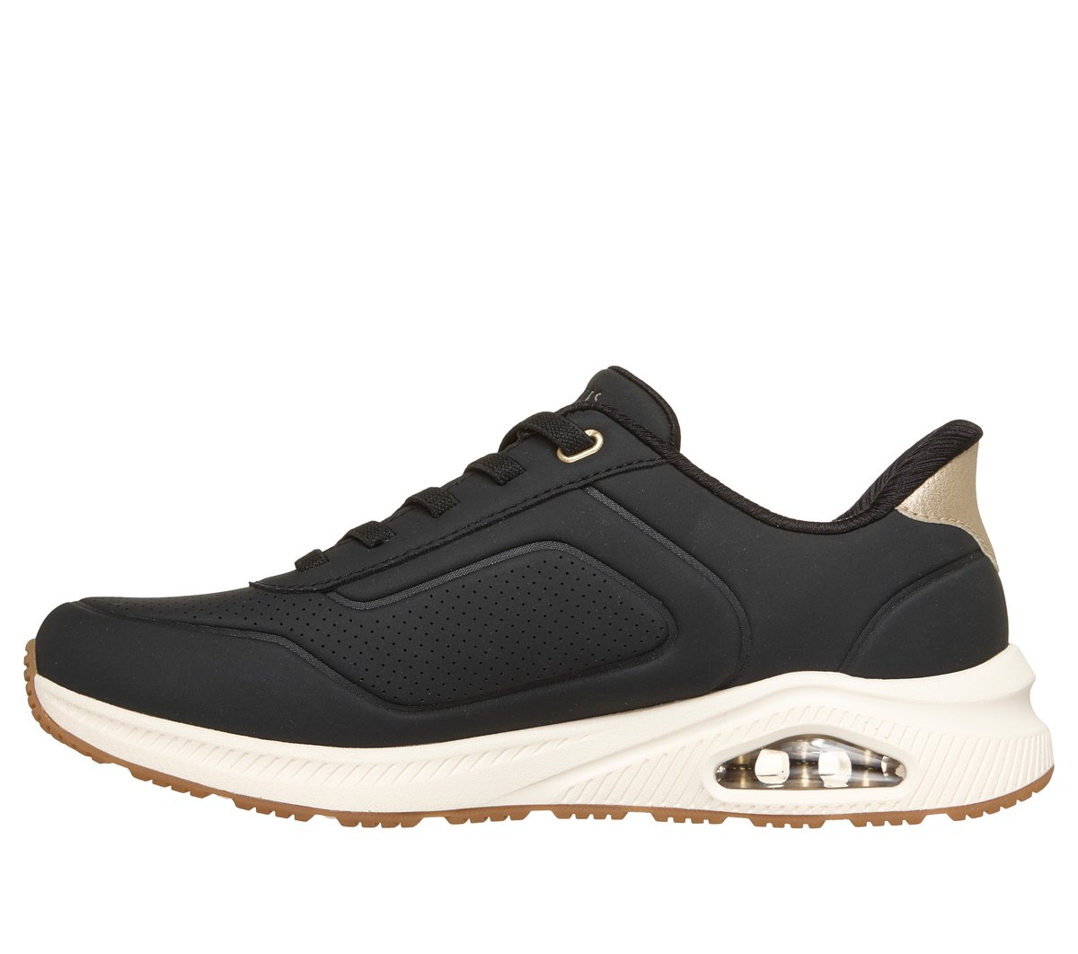 Skechers Slip-ins Relaxed Fit: Arch Fit UNO - Relaxing On Air — BLACK