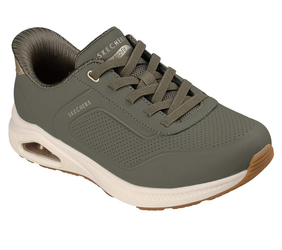 Skechers Slip-ins Relaxed Fit: Arch Fit UNO - Relaxing On Air — OLIVE