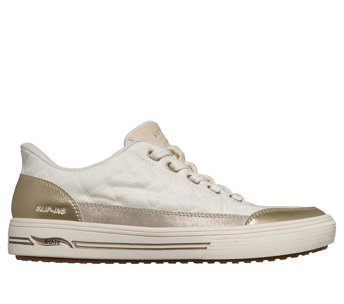 Skechers Slip-ins: Arch Fit Arcade - Cozy Fit Shining Steps — OFF WHITE
