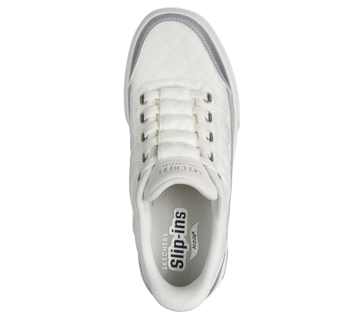 Skechers Slip-ins: Arch Fit Arcade - Cozy Fit Shining Steps — WHITE