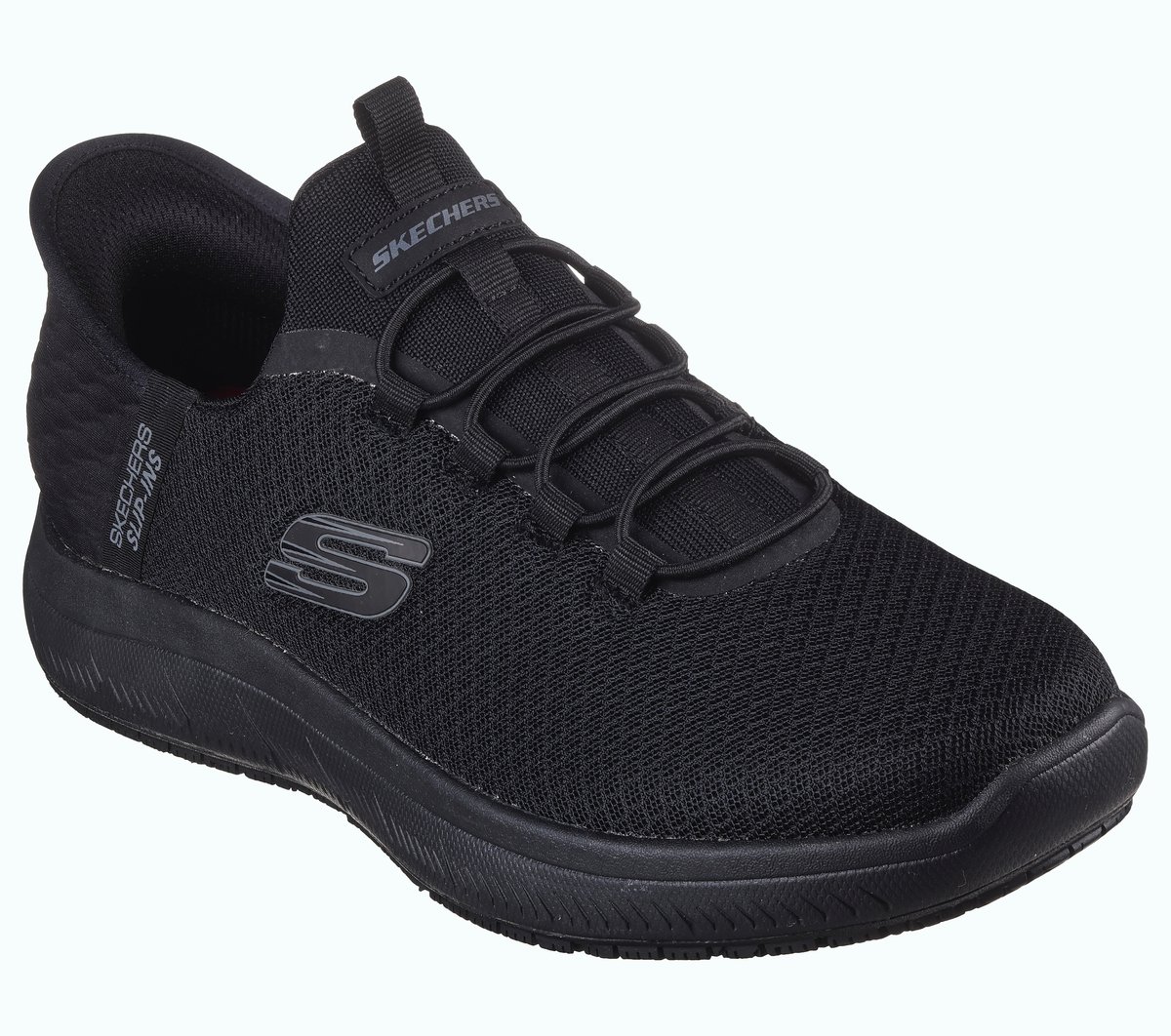 Skechers Slip-ins Work Slip Resistant: Summits - Colsin — BLACK